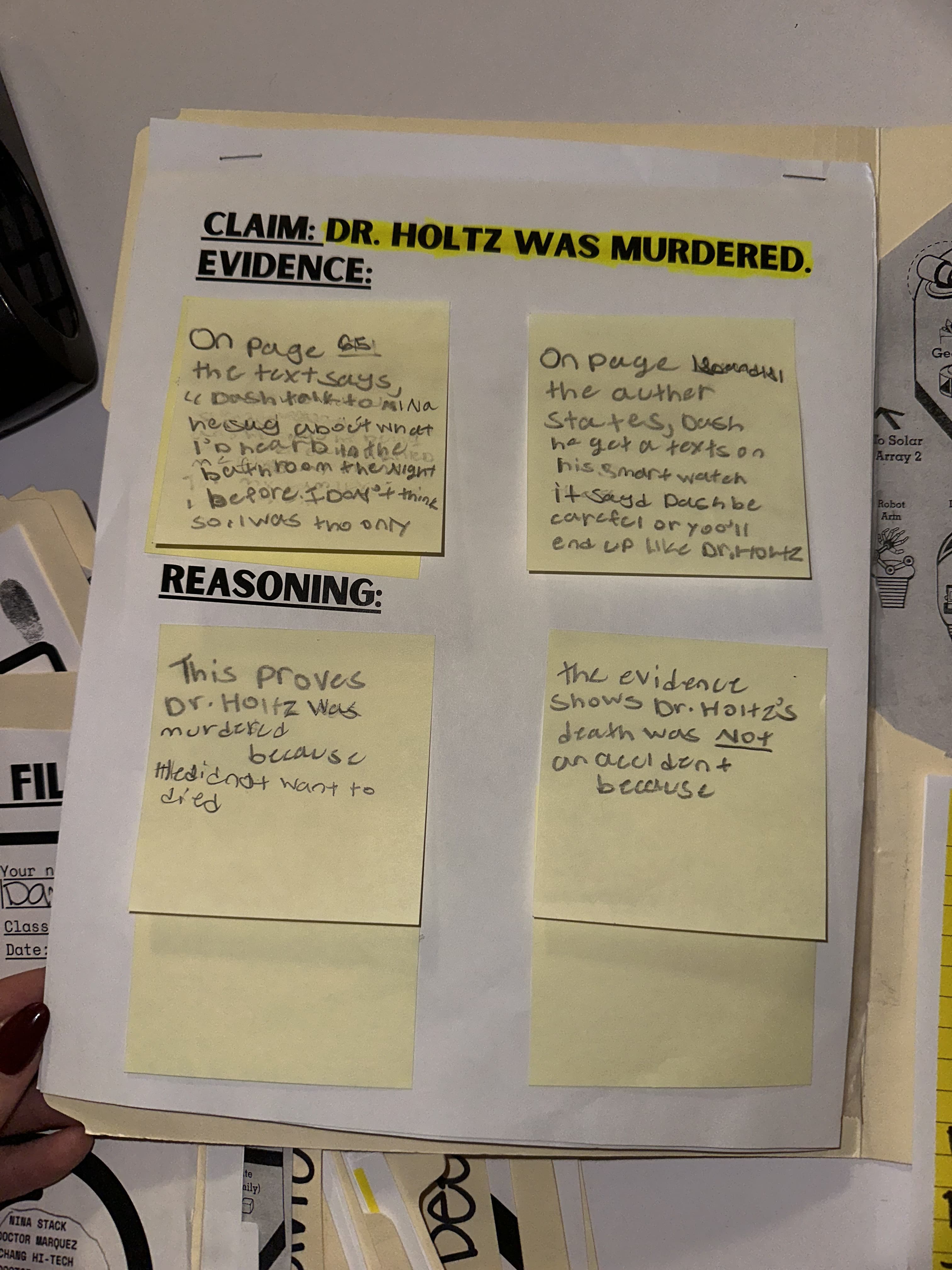 Students participating in Space Case mock trial