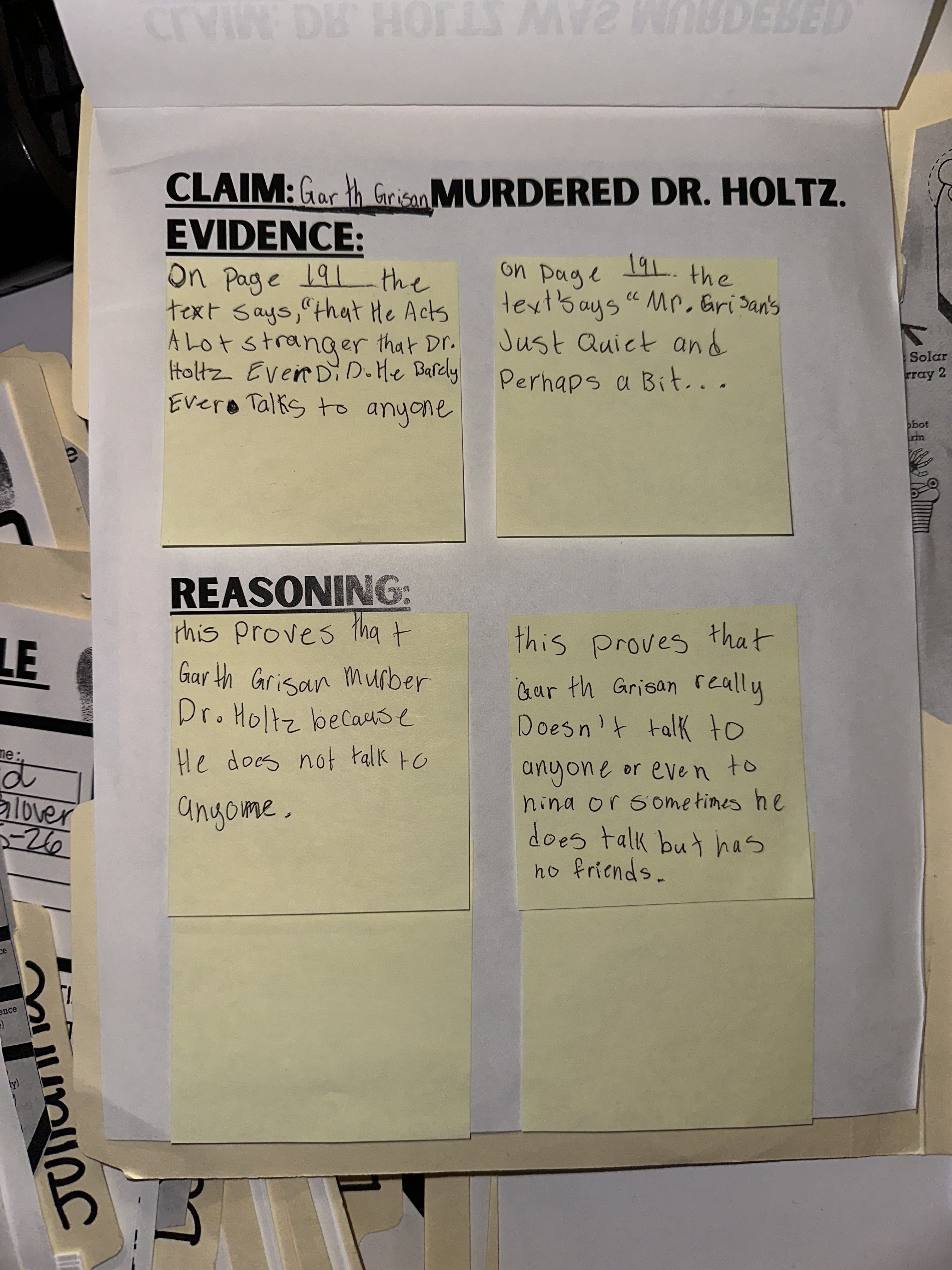 Space Case mock trial activity in classroom