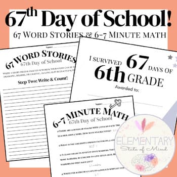 67th Day of School Activities